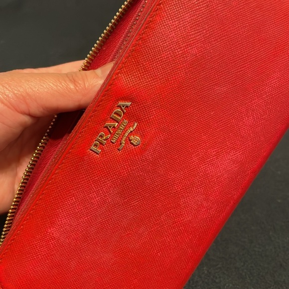 Prada Scarlet Red Zip-Around Wallet - Picture 14 of 15